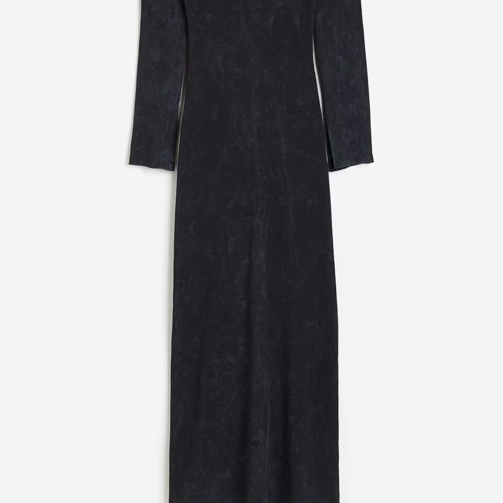 H&M Black Long Sleeve Off shoulder bodycon Dress